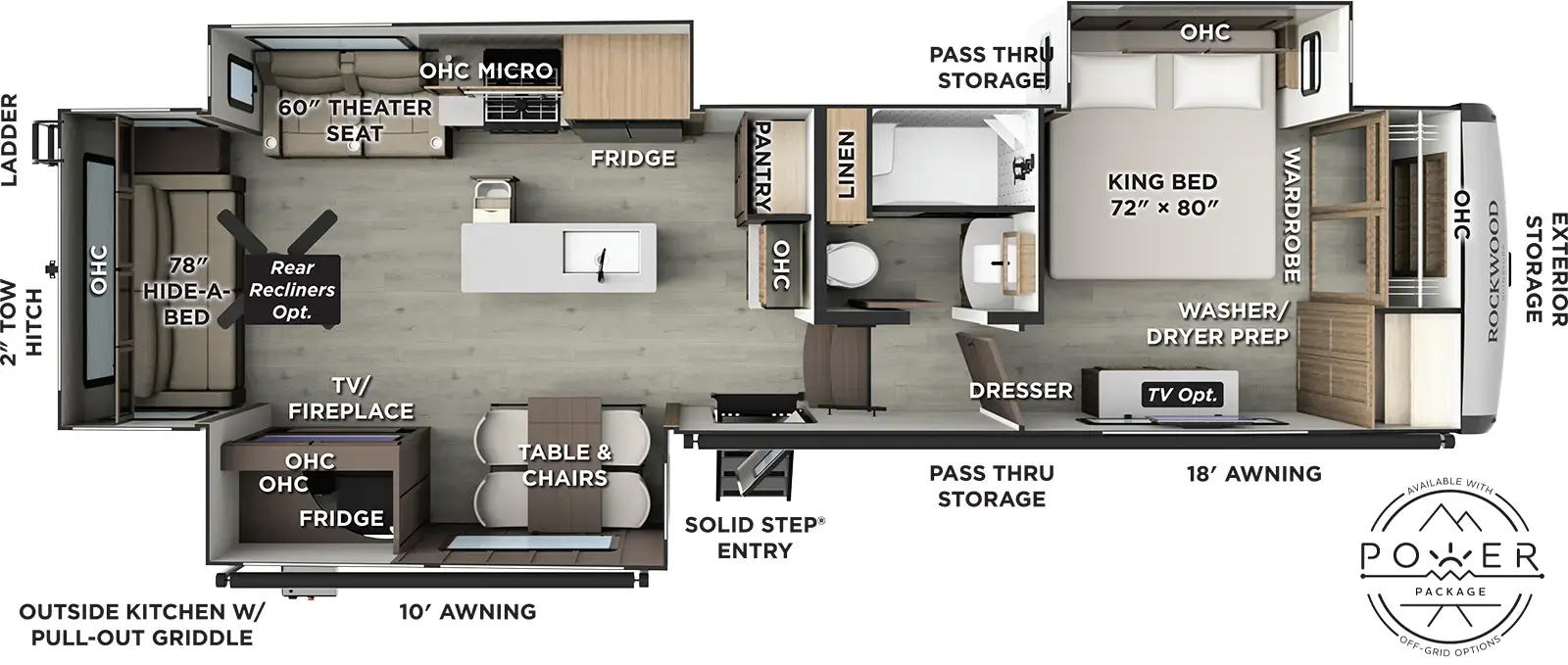 Rockwood Signature Fifth Wheels R372RL Floorplan